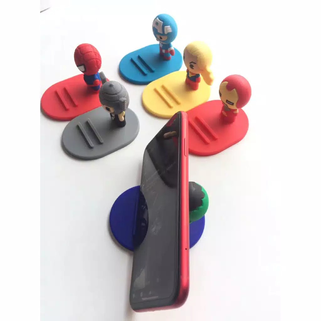 HOKKITERUS21 STAND HP holder handphone universal miniso action figure karet anti slip karakte