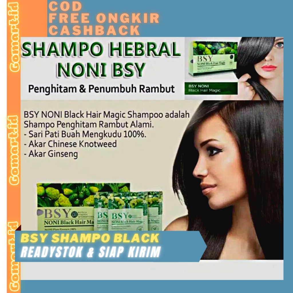 BSY NONI Shampoo Penghitam Rambut Alami / Black Hair Magic Asli