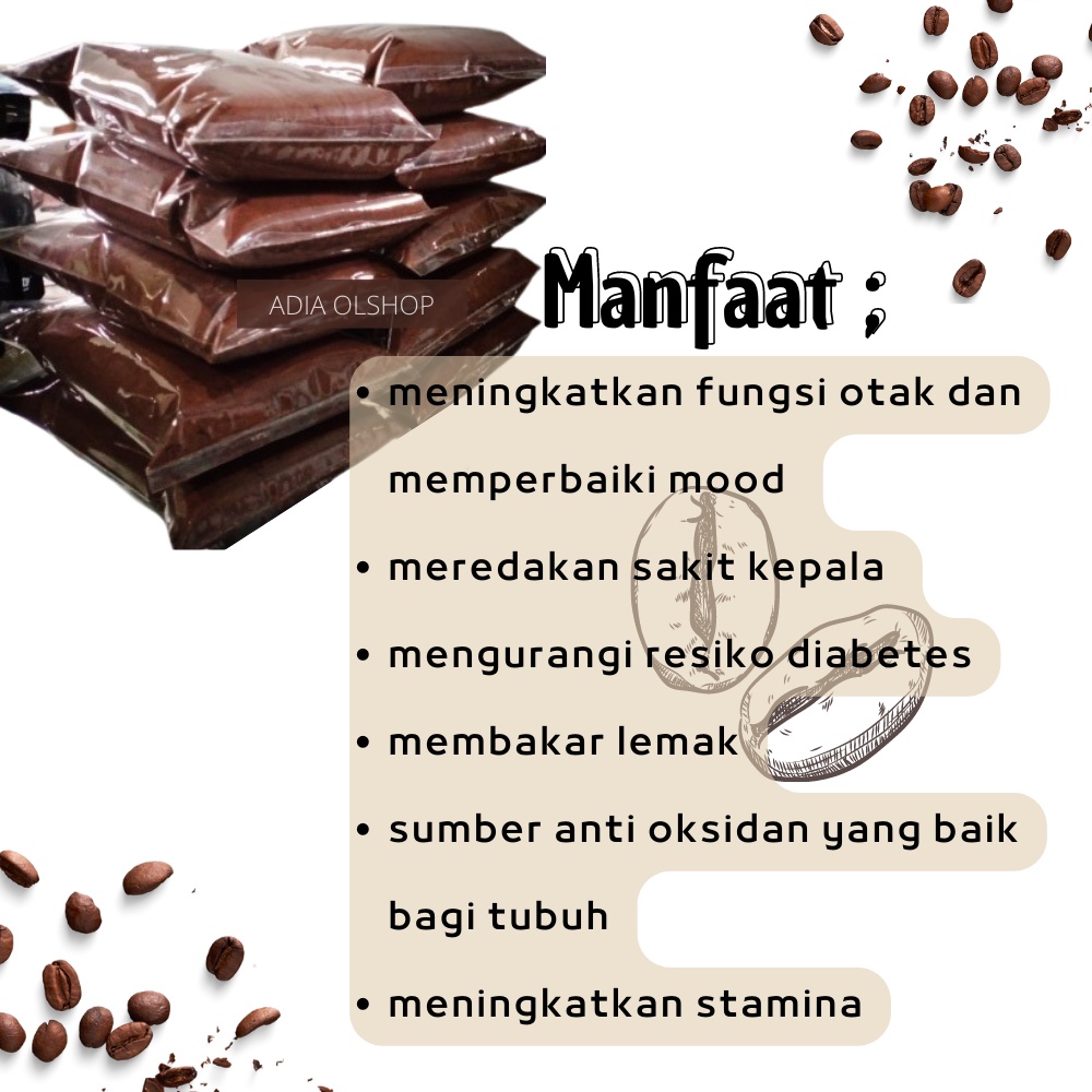 Kopi Bubuk ARABIKA Asli Lampung ASLI NIKMAT WANGI HARUM