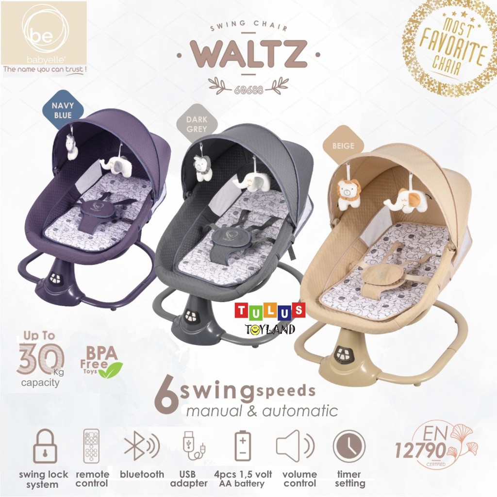 Babyelle Waltz Ayunan Bayi Otomatis 2in1 Baby Elle Chair Swing Kursi Bouncer Rocker Anak 2 in 1