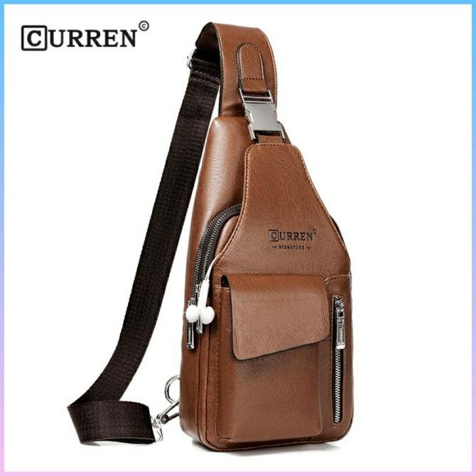 Tas Slempang CURREN ORIGINAL Tas Kulit Pria