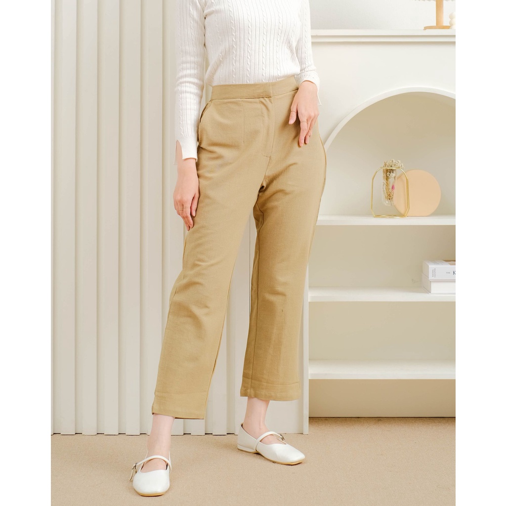 Mayoutfit Shany Pants / Celana Kulot Linen S-XXL (Part 1)-KHAKI