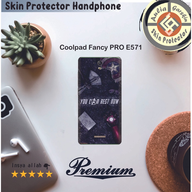 Dapat 2pcs Garskin HP Coolpad Fancy PRO E571 Motif ADF- Free Custom Motif Via Chat