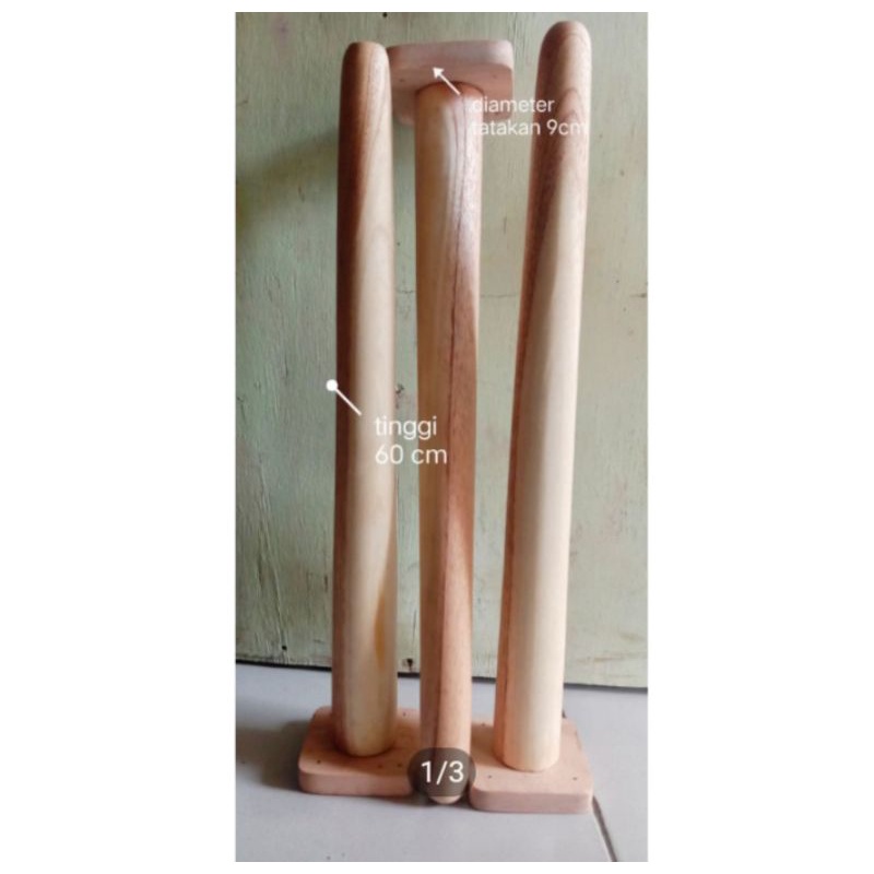 kaki meja kayu bulat minimalis60cm