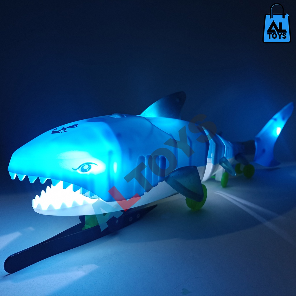 Mainan Ikan Hiu Lampu Lagu Baby Shark Berjalan