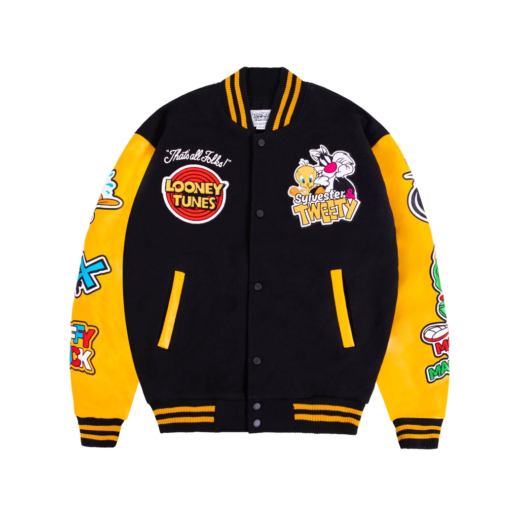 LOONEY TUNES ALL FOLKS VARSITY - BLACK
