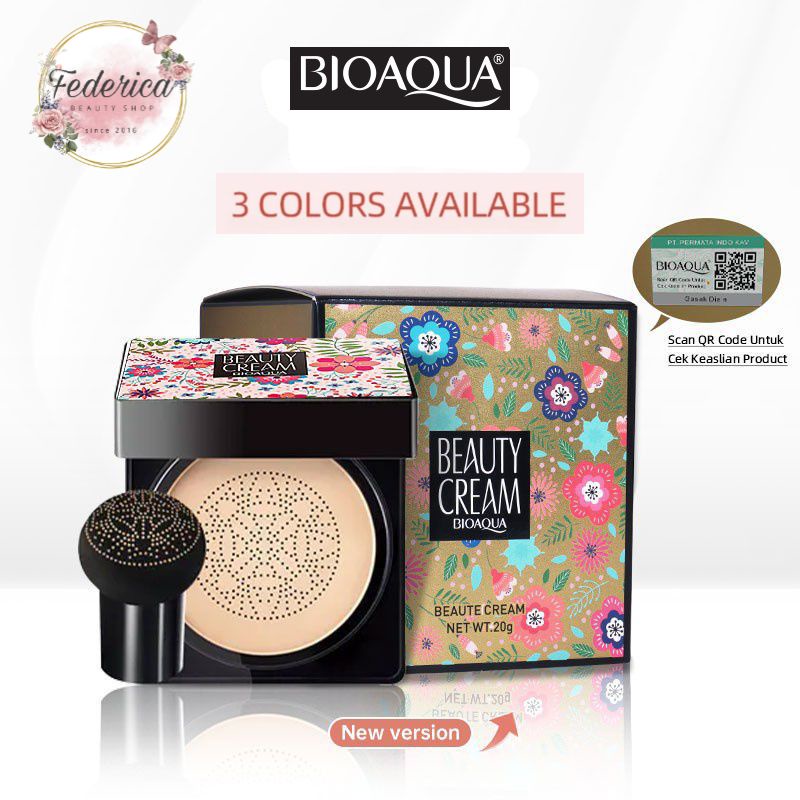 [FEDERICA] BIOAQUA BPOM Beauty Cream Cushion Mushroom / Beaute Krim