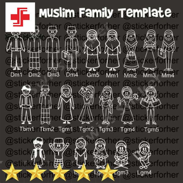 Promo stiker Family KEKINIAN bisa custom nama untuk kaca belakang mobil Elegan