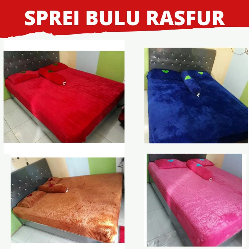 SPREI KASUR BULU RASFUR / SEPREI BULU RASFUR MURAH / BULU TEBAL/ SEPREI MURAH