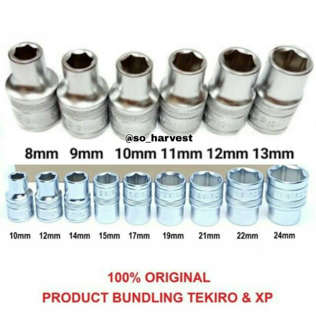 Mata Sock TEKIRO 8mm 10mm 12mm 14mm 17mm 19mm 22mm 24mm