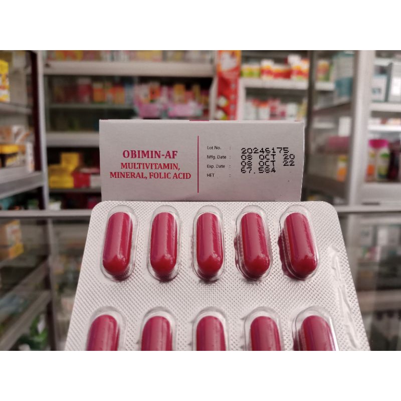 Obimin-AF 1 Blister @10 Kaplet | Multivitamin Mineral &amp; Folic Acid