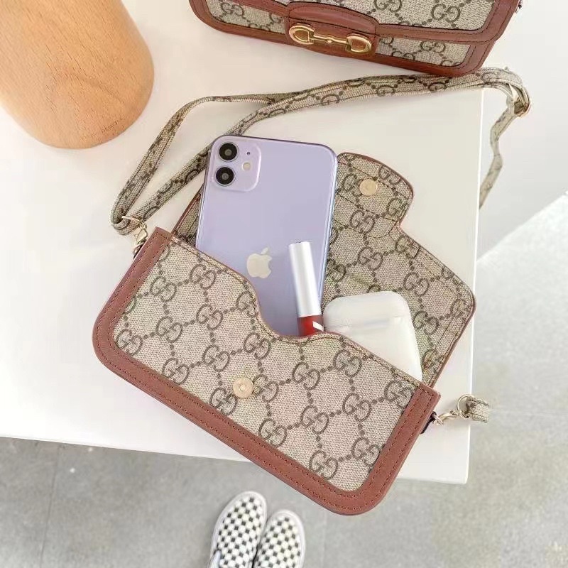 Guccii Leather Sling Bag Pouch Hp Mini [FOR ALL PHONE TYPES] Clutch Phone Bag