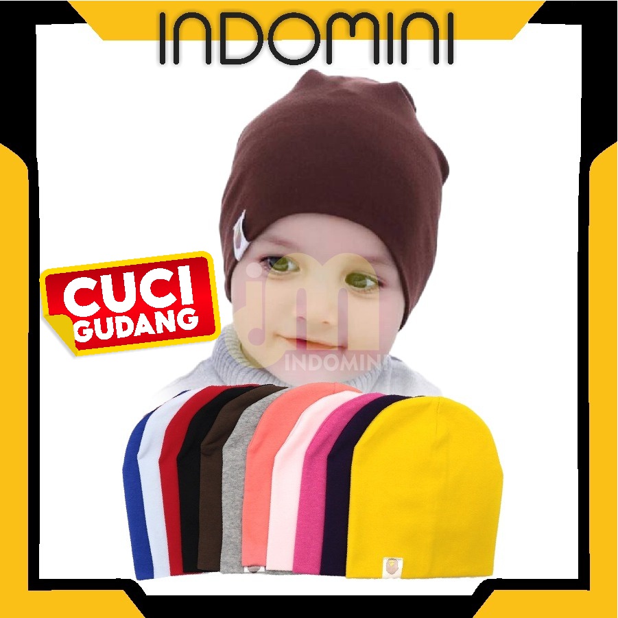 INDOMINI R312 TOPI KUPLUK BAYI TERLARIS / TOPI ANAK UNISEX LUCU