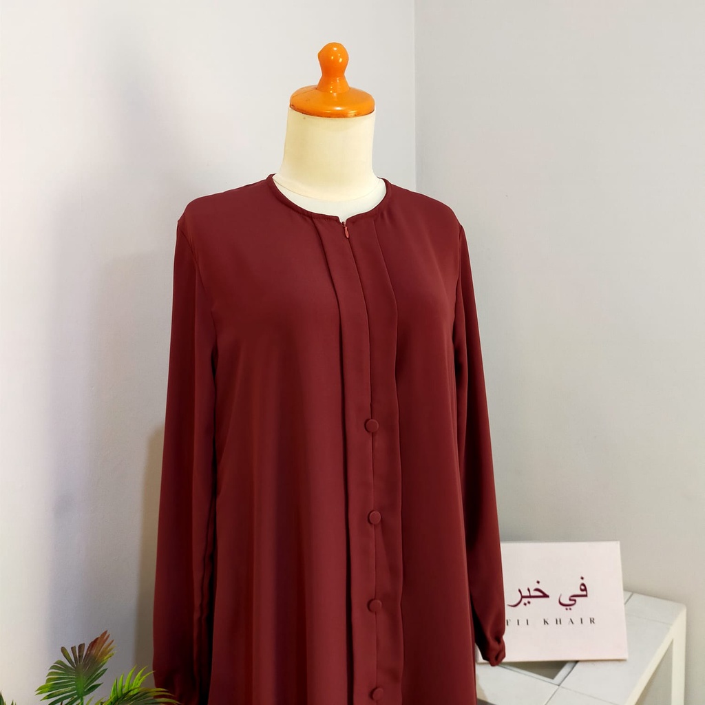 Kamilah Abaya warna Cinnamon Kain Sultan Soft Lexus