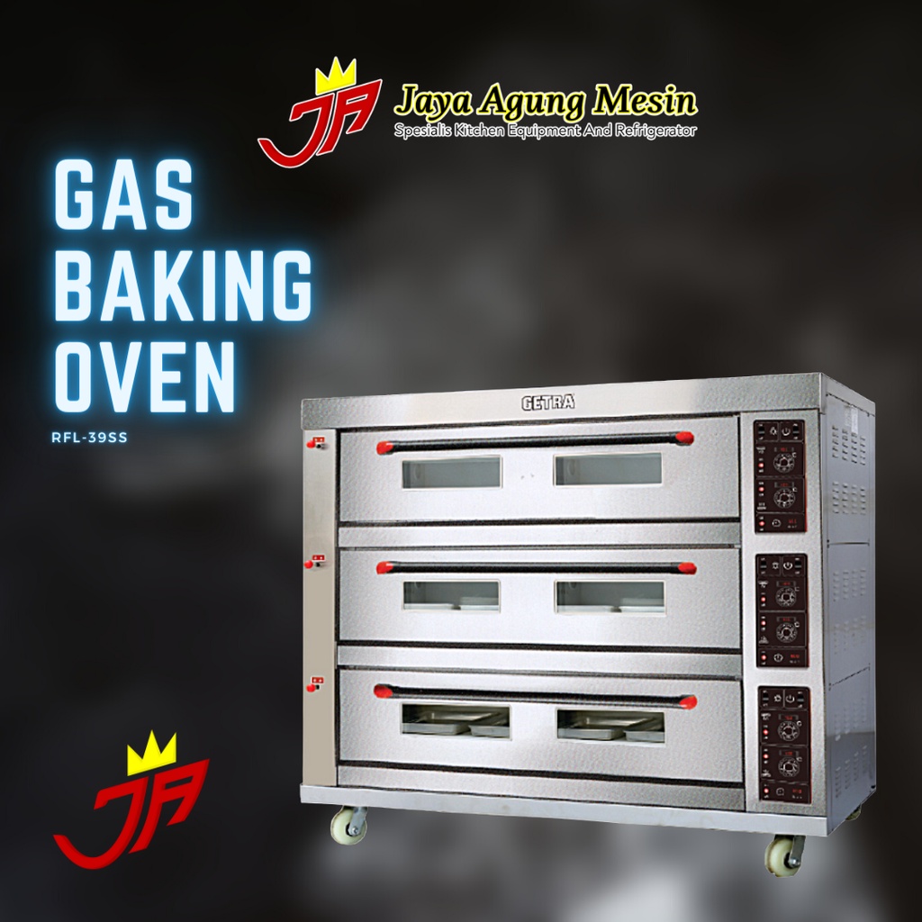 OVEN GAS 3 DECK 9 TRAY GETRA RFL-39SSGC/Oven 3Deck 9tray Getra RFL 39SSGC