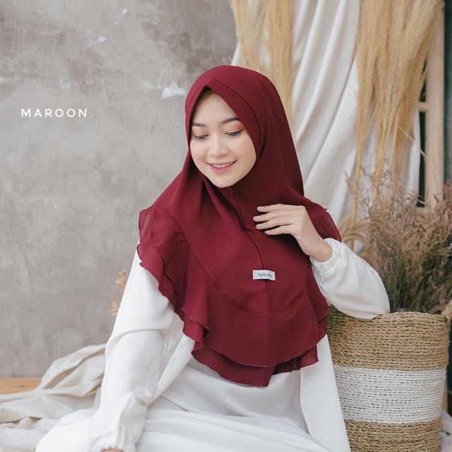 KHIMAR AMEERA ORIGINAL BYDEVINA-Maroon