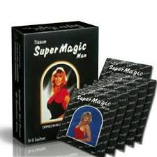 TISSUE MAGIC MAN HITAM ISI 6 SACHET OBAT TAHAN LAMA