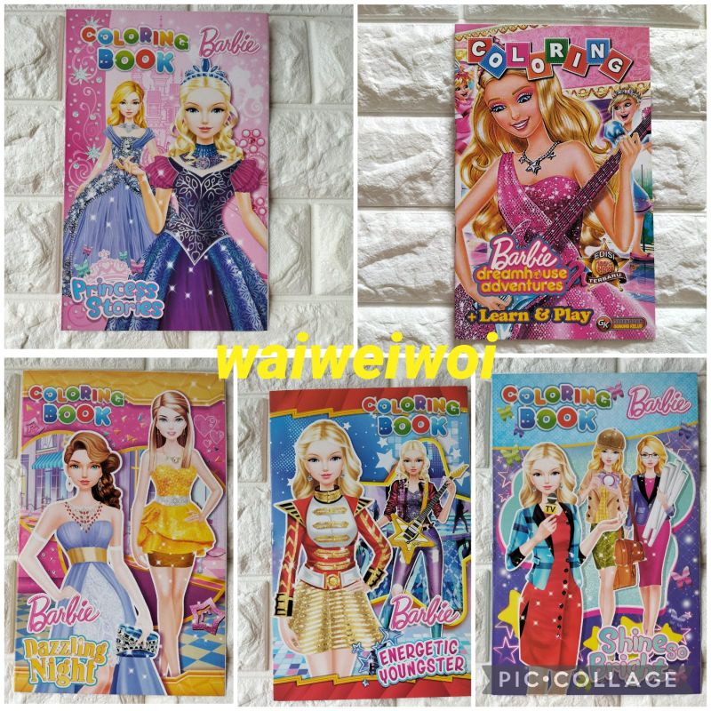Buku Mewarnai Barbie Hvs Rendom