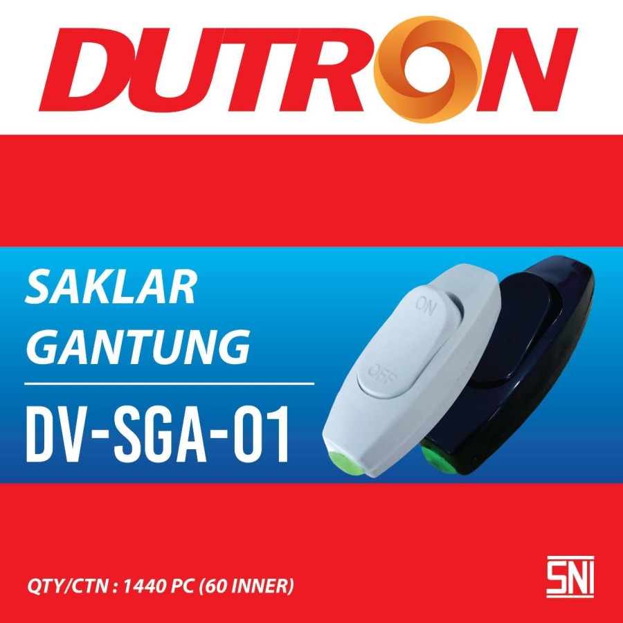 Saklar Gantung Dutron DV SGA 01 Hitam Dan Putih Skakel On Off