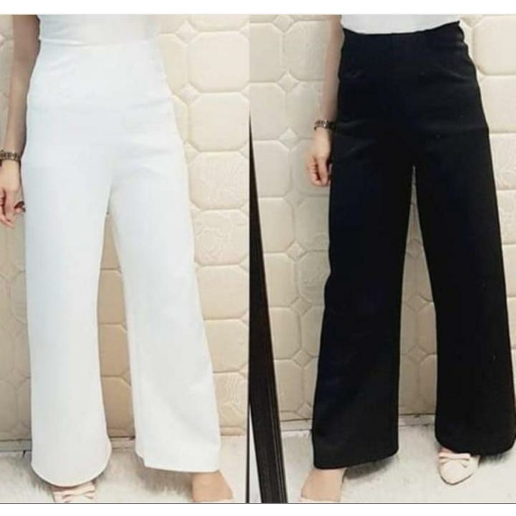 celana kulot scuba highwaist kulot scuba putih kulot scuba premium kulot scuba import