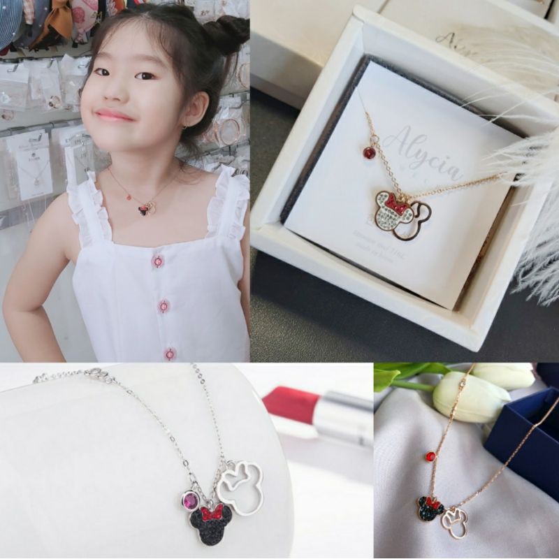 Kalung Anak Mickey Disney Alycia Jewelry Original + Box