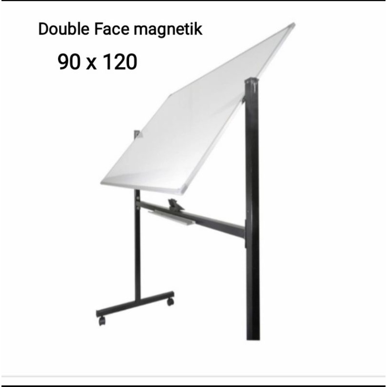 whiteboard double face 90x120 cm magnetik