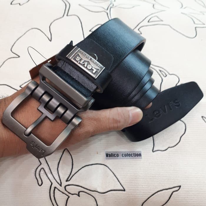 Promo silahkan gesper ikat pinggang sabuk pria new colletion dgn kulit asli levis