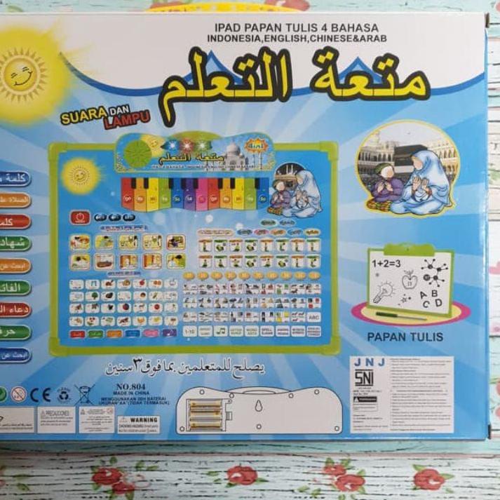 ((TERMURAH)) Mainan edukasi ipad playpad papan tulis muslim 4 bahasa
