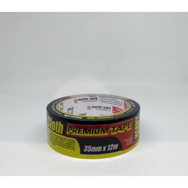 

Lakban Kain Hitam (Cloth Tape) Nachi 1 Roll | 35 mm 1 1/2" | 12 Meter