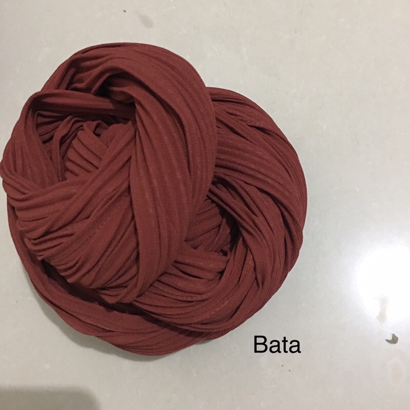 [TANPA GARIS TENGAH] FULL PLISKET PASHMINA pashmina plisket ceruty babydoll pasmina plisket-Bata