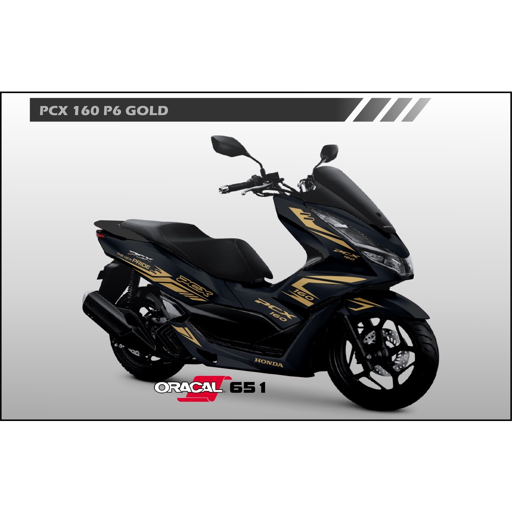 STICKER HONDA NEW PCX 160 HITAM CUTTING STIKER PCX RACING SPORTY 2022