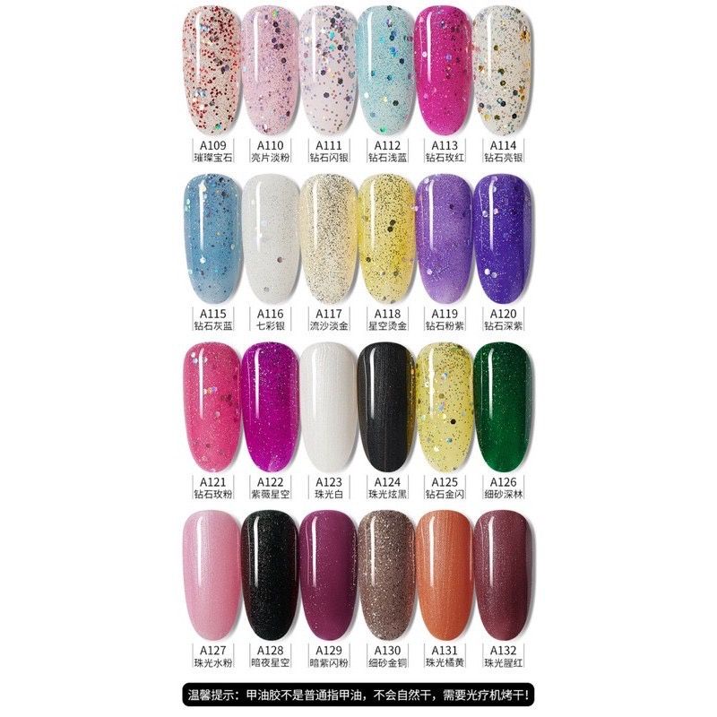 CHARZIEG 15ml(101-150)GLITTER &amp; CAT EYE SERIES UV LED Gel Polish Kutek Gel Kutek CHARZIEG UV Led Soak Off Gel Polish