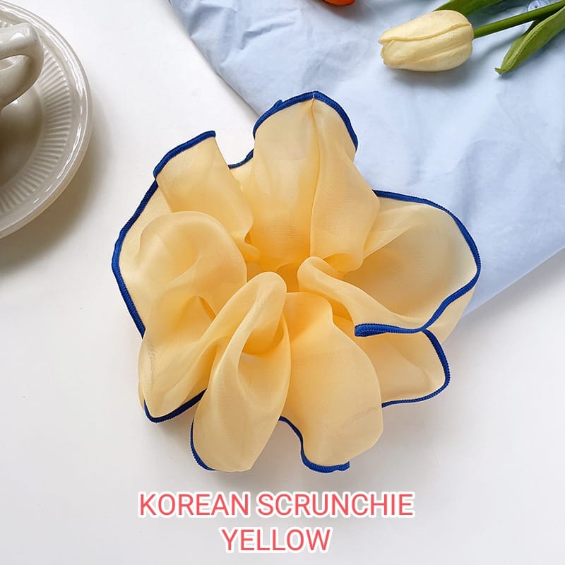 KOREAN SCRUNCHIE PITA KARET RAMBUT AKSESORIS KOREA IMPORT PERNAK PERNIK FASHION