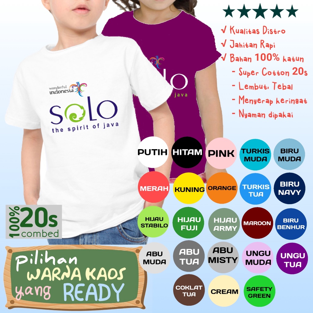 Kaos Anak Neo Wonderful Indonesia Solo Murah Unik Harga Grosir