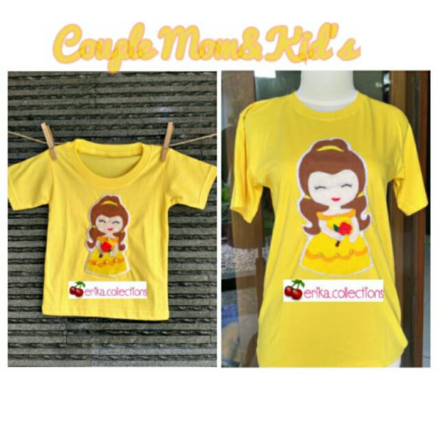 Kaos Couple Mom&Kid / Princess Belle