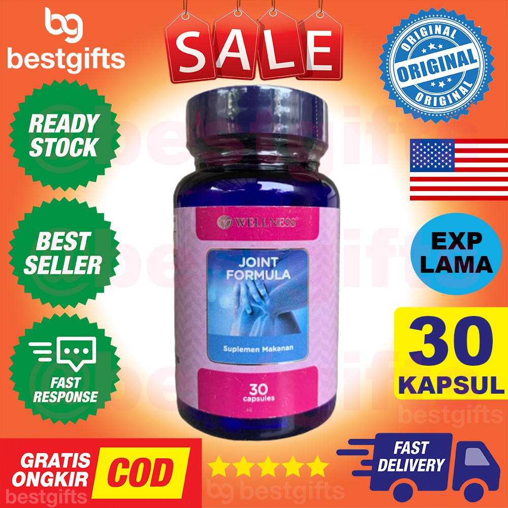 WELLNESS JOINT FORMULA GLUCOSAMINE SULFATE CHONDROITIN VITAMIN PELUMAS TULANG SENDI TENDON 30 KAPSUL