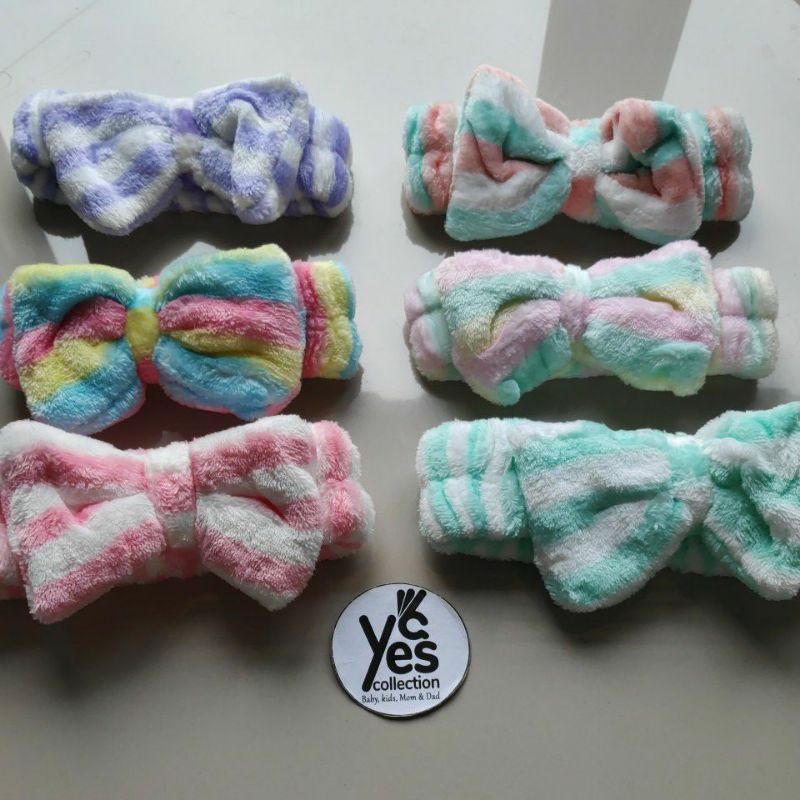 Bandana Bando Pita Besar Kecil Warna Warni Cantik Aksesoris Asessoris Rambut Kepala Sanggul Gulung