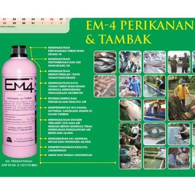 EM4 MIKROORGANISME PUPUK ORGANIK CAIR PERIKANAN DAN TAMBAK 1 LITER - EM PERIKANAN