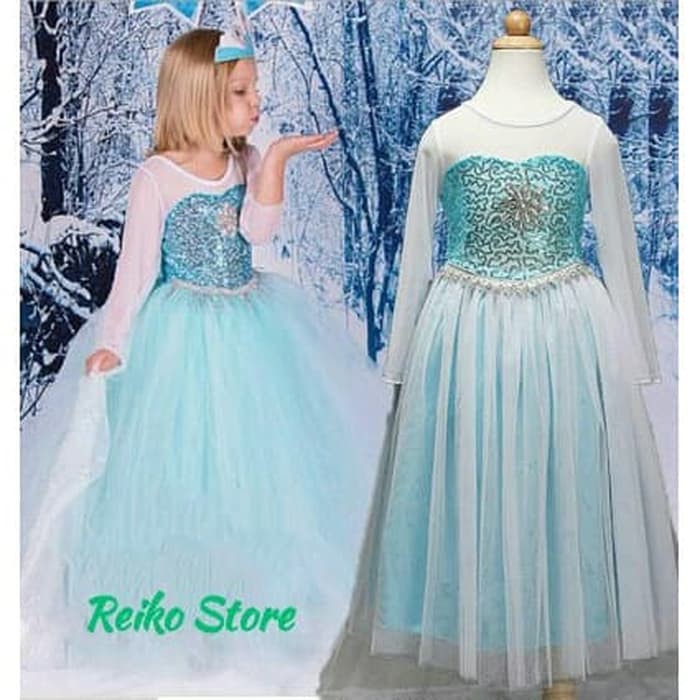 Kostum Princess Besar Cosplay Tema Original Anak Baju Anak Dress Kostum Frozen Elsa Tile A8e7 Shopee Indonesia