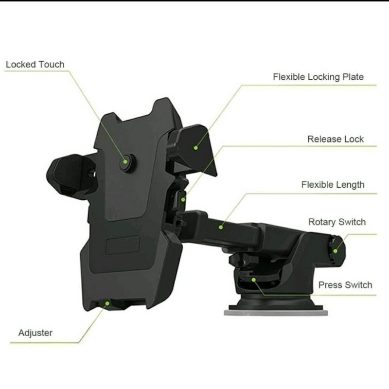 Long Neck Car Holder Mobil Stand Bracket HP GPS Handphone Smartphone