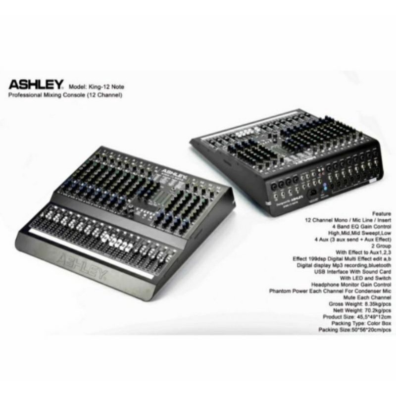 Mixer Ashley King 12 Note King12 Note 12 Channel Ori