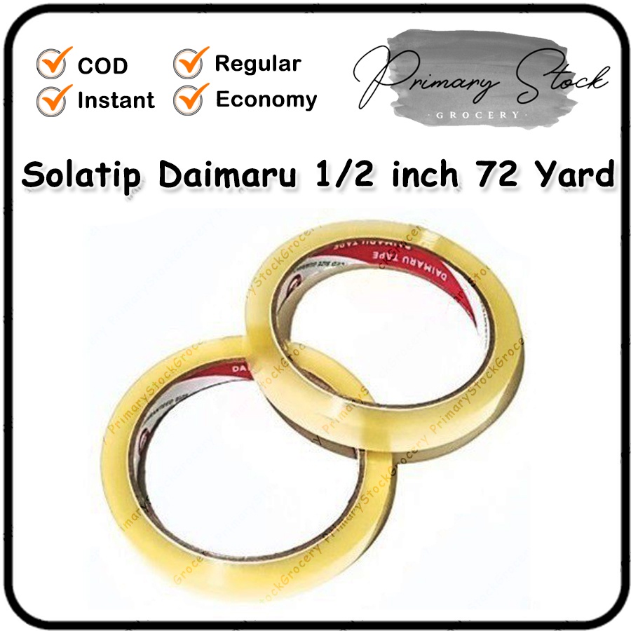 

Daimaru Lakban Bening Tape 12mm 12 mm Isolasi Selotip Solatip Clear Transparan 1/2 inch Murah
