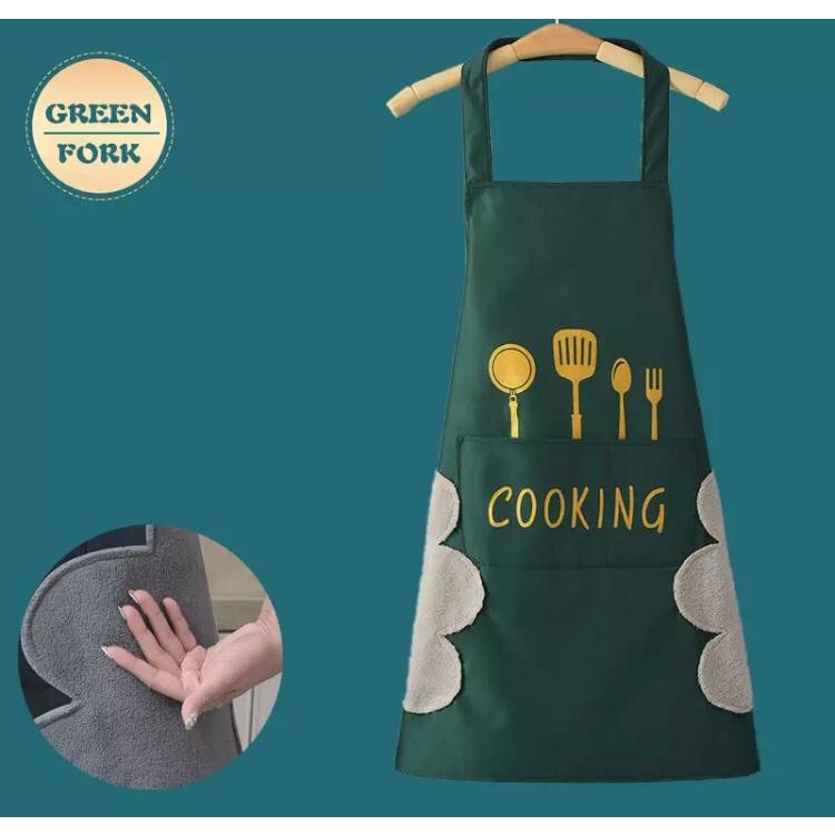 Celemek Masak Apron Anti Air Minyak bisa Lap Tangan PREMIUM J97