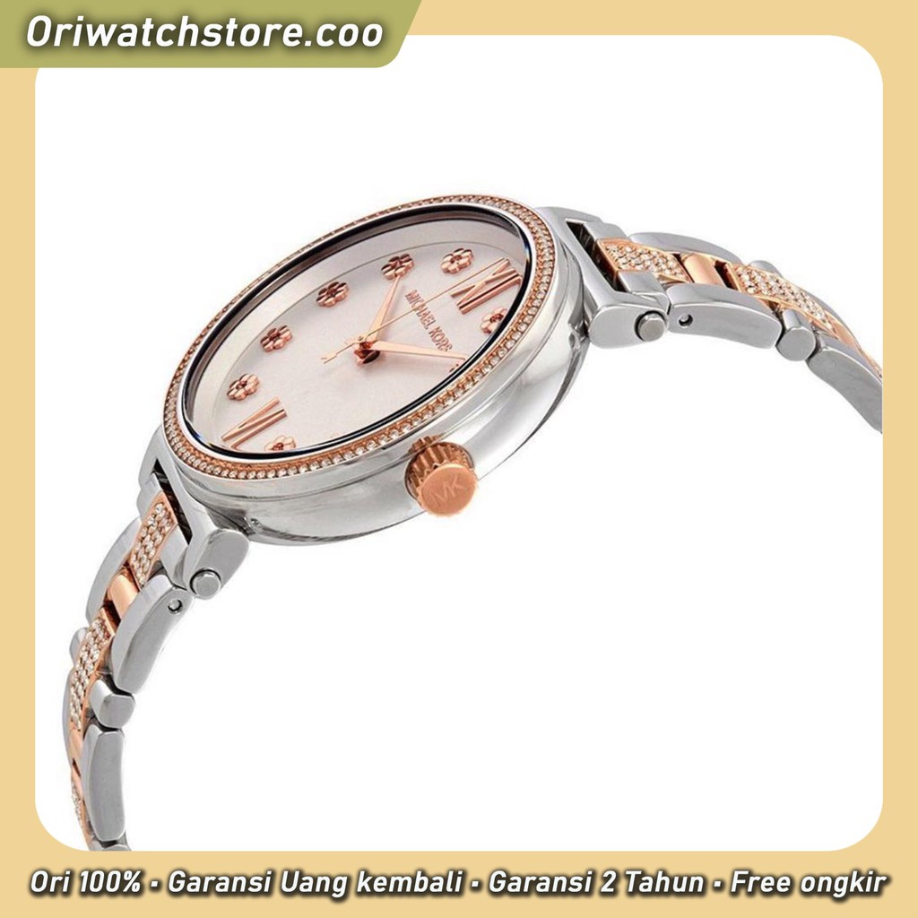 TERLARIS MICHAEL KORS ORIGINAL GARANSI MK 3880 JAM TANGAN WANITA MK ORI TWO TONE STAINLESS STEEL