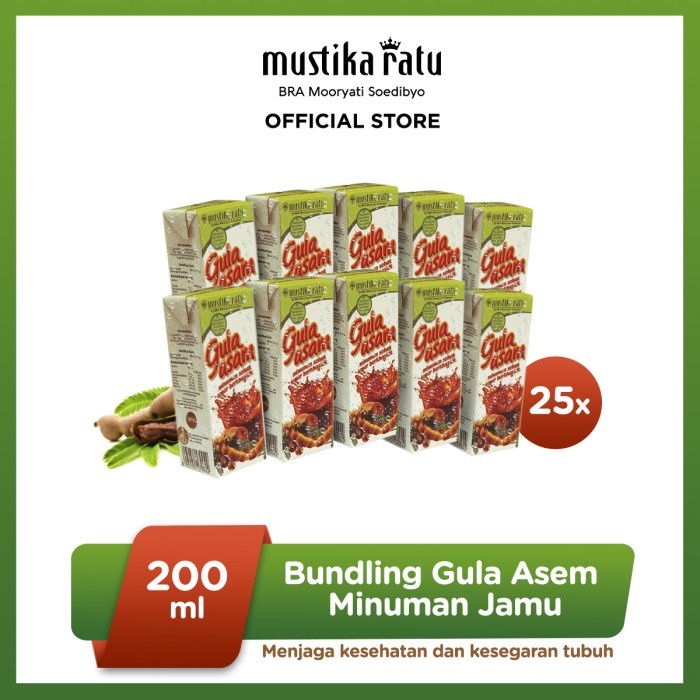 

[Mustika Ratu] Gula Asem 200ml Minuman Jamu 1 Karton (25pcs) (BERKUALITAS)