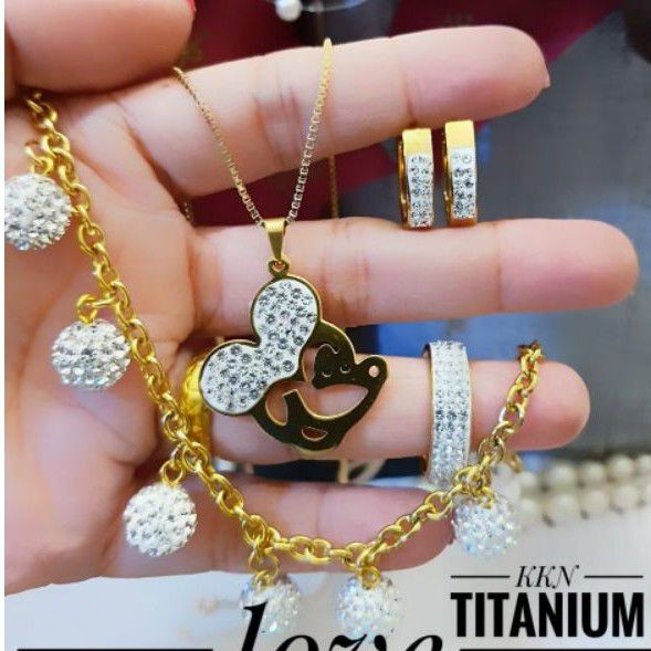 Titanium Set Perhiasan Wanita 2005