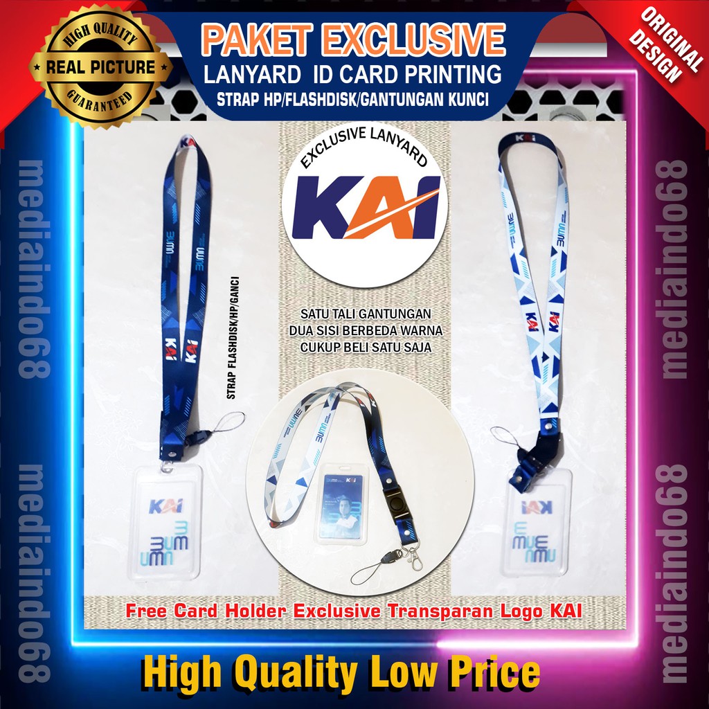 

BUMN KAI Lanyard, Strap ID, HP/Flashdisk Printing digital (Paket Lengkap Super Exclusive)BUMN KAI La