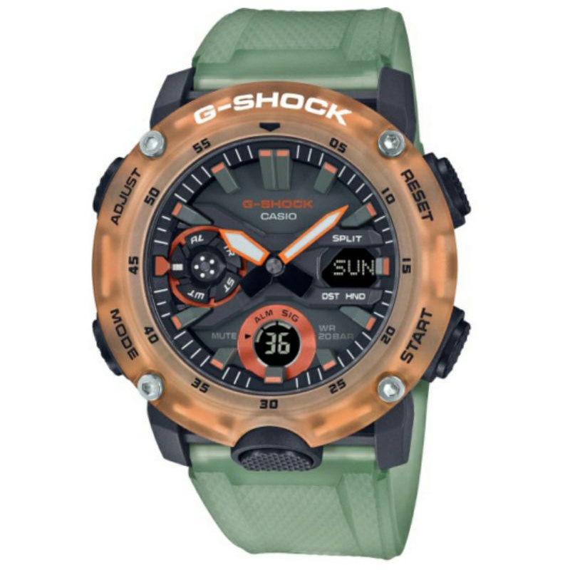 jam tangan gshock casio original ga-2000hc-3adr transparan jam tangan pria gshock original analog di