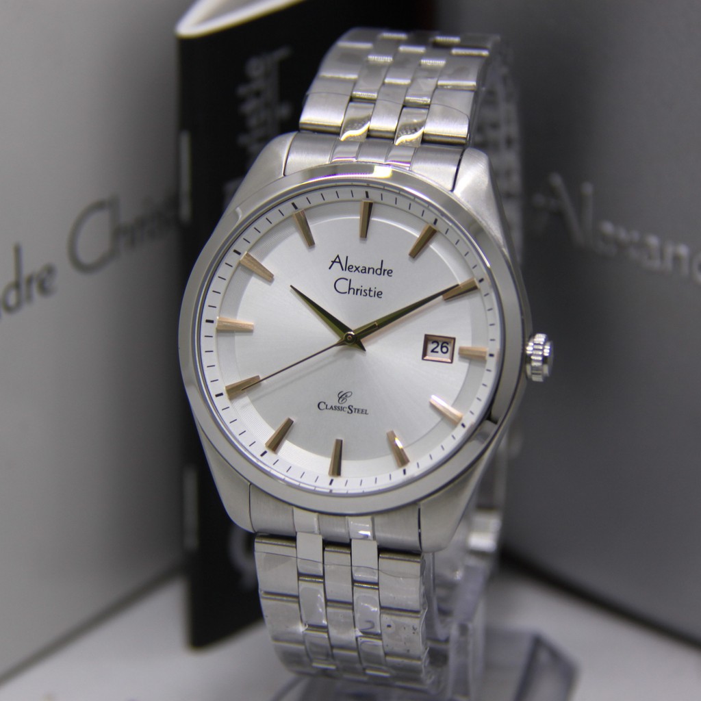 ALEXANDRE CHRISTIE 8635 SILVERrg PRIA ORIGINAL AC8635 AC 8635 JAM TANGAN COWOK ARLOJI COWOK