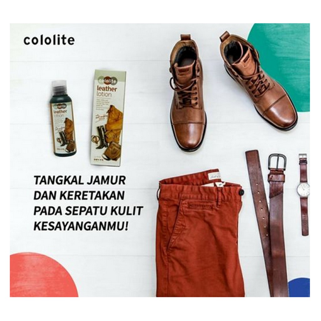 Cololite Leather Lotion 75ml Cairan Pembersih Sepatu Bahan Kulit Netral Kololite Semir Sepatu Shoe Cleaner Cair Colo Lite Untuk Membersihkan Bahan Kulit Sepatu Tas Jok Kursi Jaket Kulit Ikat Pinggang Kulit